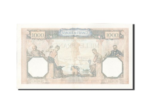 [#208745] Biljet, Frankrijk, 1000 Francs, 1 000 F 1927-1940 ''Cérès et Mercure'' - Afbeelding 2 van 2