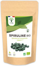 Spiruline Bio - Bioptimal - Complément Alimentaire - BCAA Fer Vitamine a - 65% D