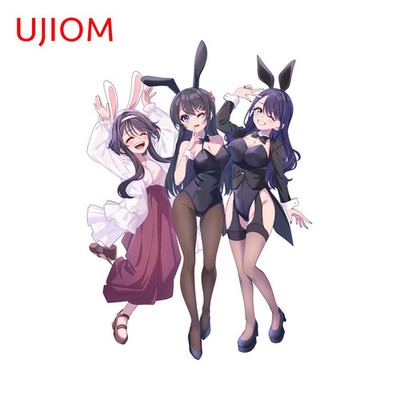 UJIOM Waguri Kaoruko Bunny Waifus Wall Sticker Wardrobe Mirror Decal Wallpaper 