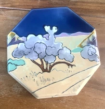 American Encaustic Tiling Co Octagonal Tile Beautiful Design 1920's 6" MINT!