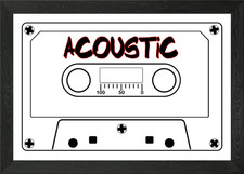 Listing image for Acoustic Music Tape Casset Framed Wall Art Poster Canvas Print Picture