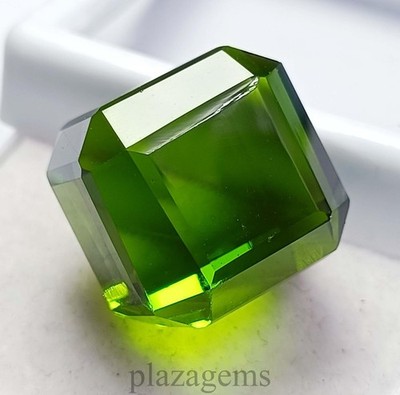 Alluring 49 Carat Natural Green Peridot Cube EGL Certified Loose Gemstone 6FGK