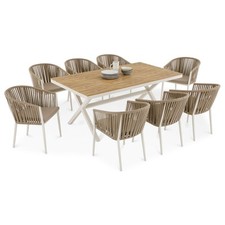 Gartenmöbelset Outdoor Möbel Gartenstuhl Balkonmöbel Weiß