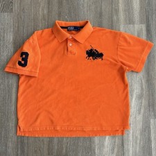 Vtg 90  s Ralph Lauren Big Pony Polo Shirt Size L Measurements Pictured