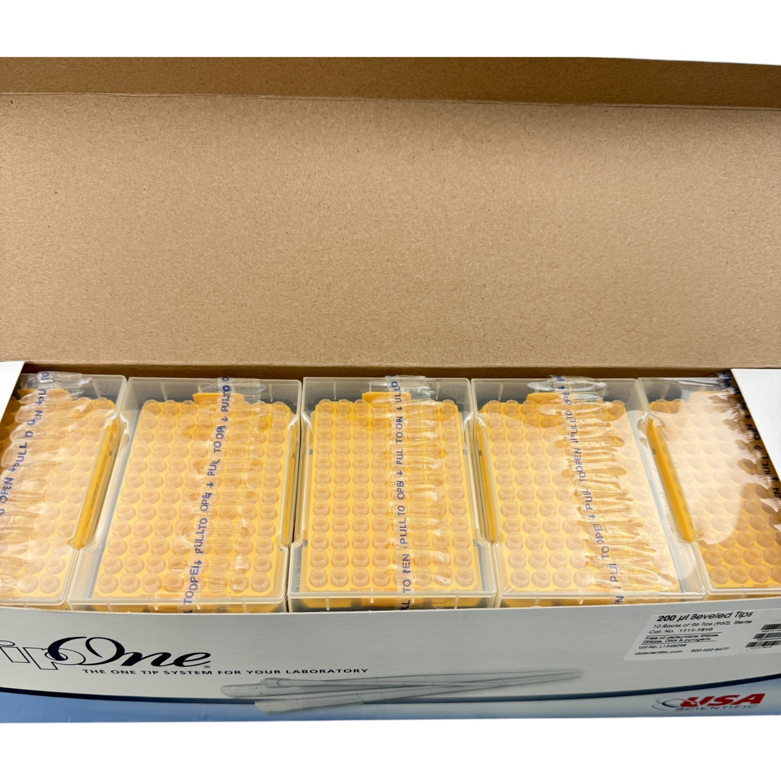 Usa Scientific 1111-1810 200ul Beveled Tips 10 Racks of 96 Tips Sterile