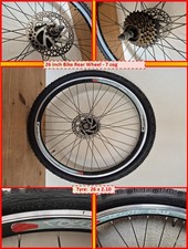 26 inch Bike Rear Wheel - Disc - 7 cog