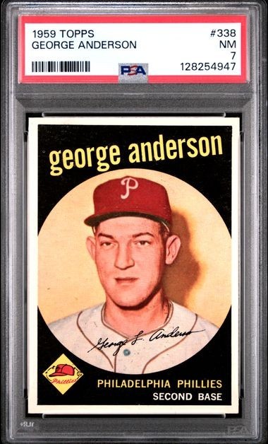 1959 Topps George "Sparky" Anderson #338 HOF RC PSA 7 Centered NEW SLAB