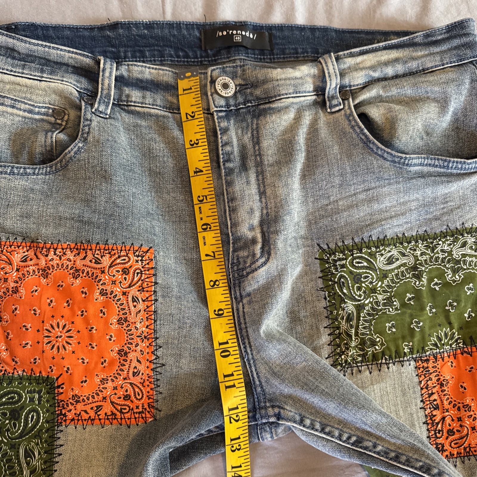 SERENADE COLORFUL PATCHWORK FLEXIBLE SIZE 40 MENS… - image 17