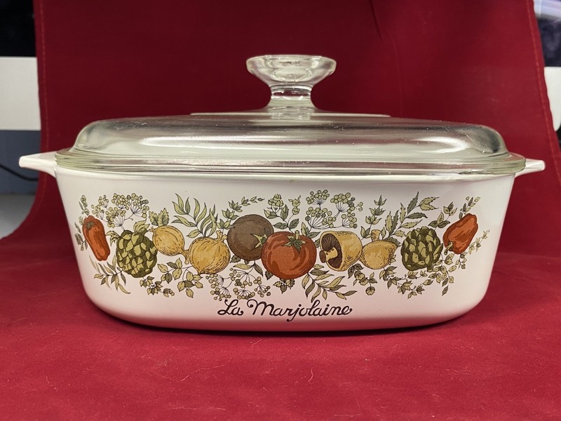 Vintage Corningware 2 Qt La Marjolaine Spice Of Life A-2-B with lid