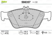 Bremsbelagsatz Scheibenbremse Valeo 598357 FüR Mercedes CLK SLK Klasse W210 S210