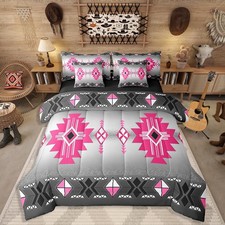 Erosebridal Rustic Western Twin Comforter Set 7 Piece, Southwestern Aztec Beddin