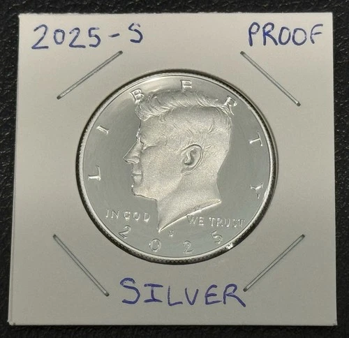 2025 S SILVER PROOF Kennedy Half Dollar 99.9% Silver Gem Proof