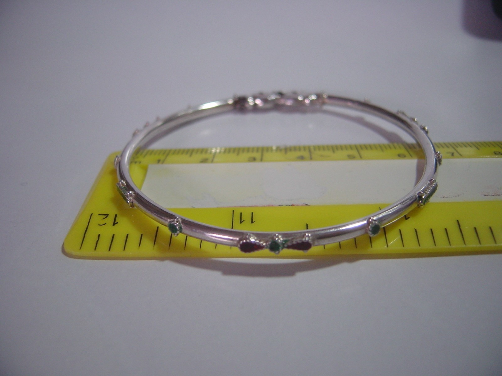 Solid Silver VINTAGE-chinese elephant-enamelled b… - image 4