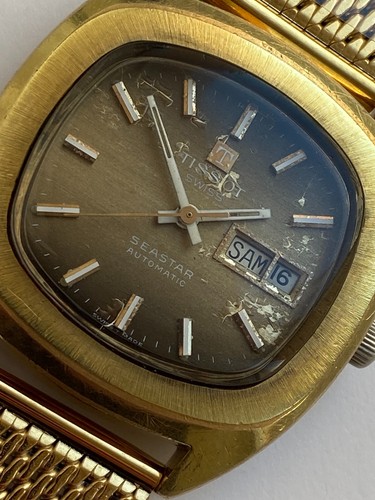 VINTAGE HERREN SELTENE SCHÖNE ARMBANDUHR TISSOT SEASTAR AUTOMATIK AU 20 SWISS - Bild 12 von 20