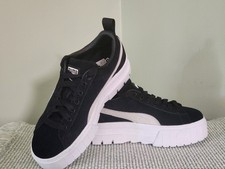 PUMA Mayze Black White With Gold Puma Accents US Womens Size 7.5