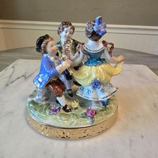 Royal viena three kids playing Music & Dance Porcelain Figurine.