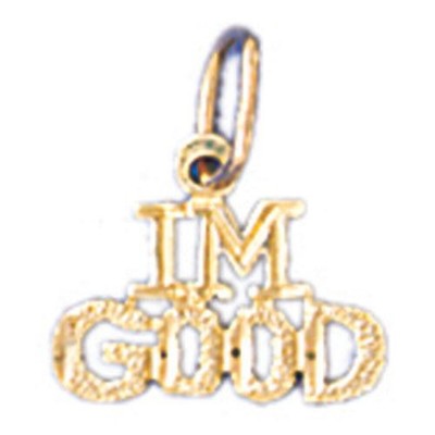 I Am Good Charm Pendant 14k Gold