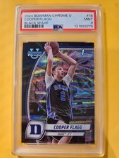 2024-25 Bowman University Chrome - Cooper Flagg #16 Black Wave Refractor (RC)