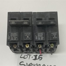Siemens Q220-2P 20A 2-Pole Circuit Breakers Lot of 2