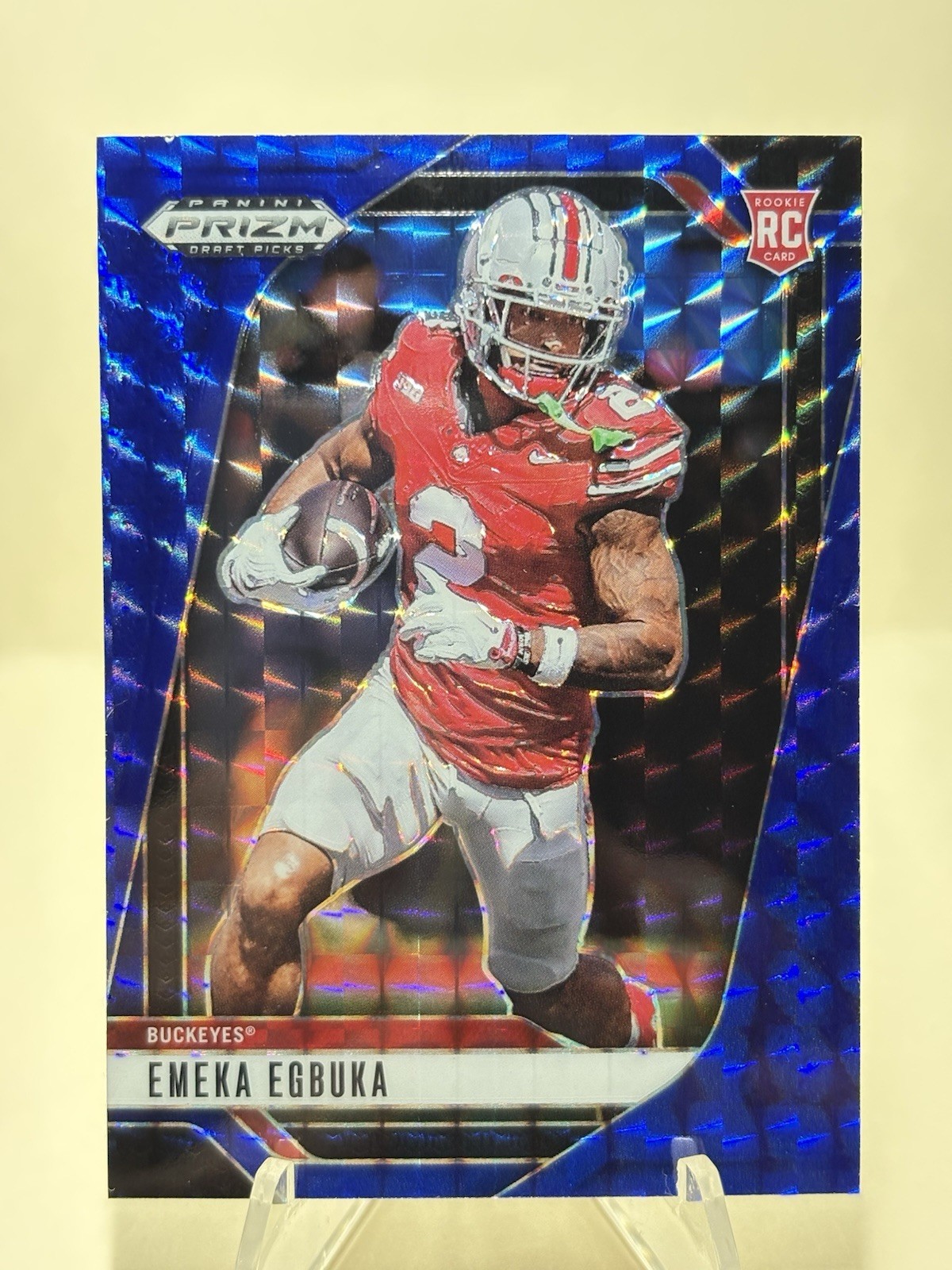 2025 Prizm Draft Picks Emeka Egbuka #85 Blue Finite Prizm /89 OSU Buckeyes