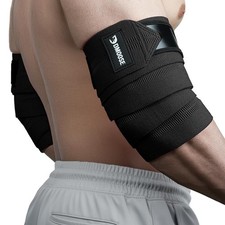 DMoose Fitness Elbow Wraps for Weightlifting Pair - 40'' 40", Black.