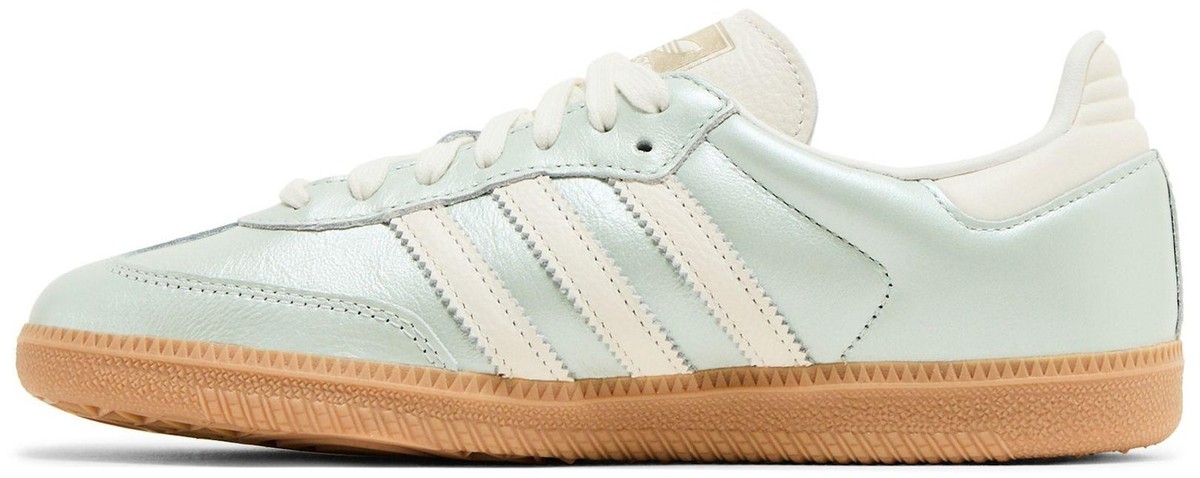 Size 7.5 - Adidas Samba OG Linen Green Metallic W for sale online