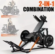 Leg Press Machine with 900lb Capacity, Leg Sled And Hack Squat Machine Combo