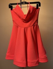 LUXXEL Shimmer Mini Dress Size Small Red 