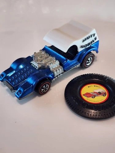 1971 Hot Wheels Redline MUTT MOBILE - Blue -100% Original - One Owner + Button