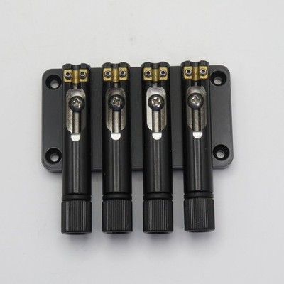 4 String Headless Guitar Bridge and Tailpiece Black Guitar Accessoires