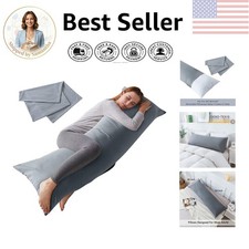 20x54 Inch Ergonomic Full Body Pillow with Removable Case - All-Around Comfort