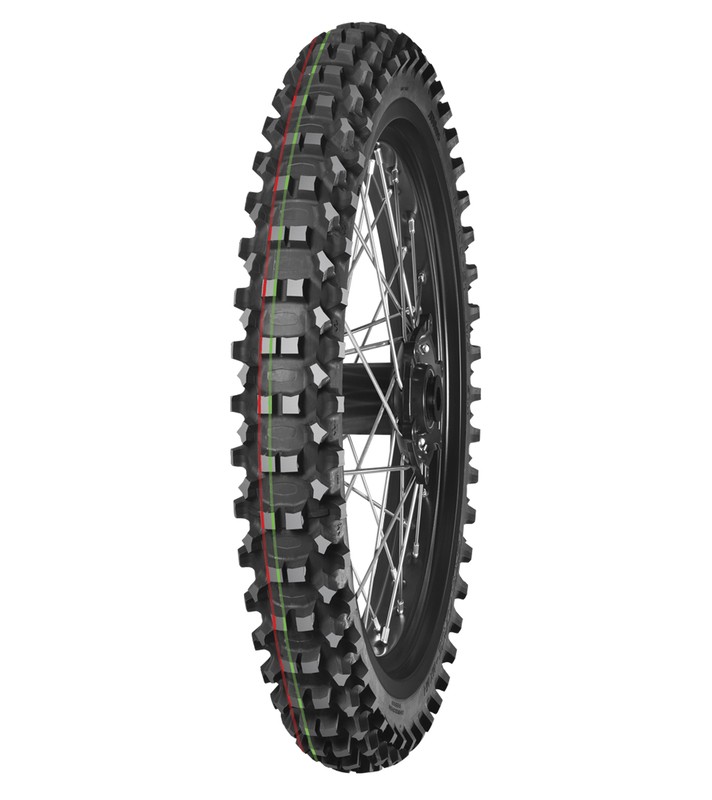 Pneu avant Mitas Terra Force-MX 60/100-14 à double bande rouge verte haute traction