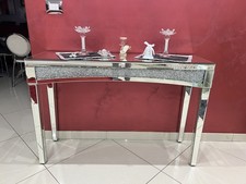 Tavolo Consolle da Ingresso Tavolo da Corridoio a Specchio in Vetro Moderno