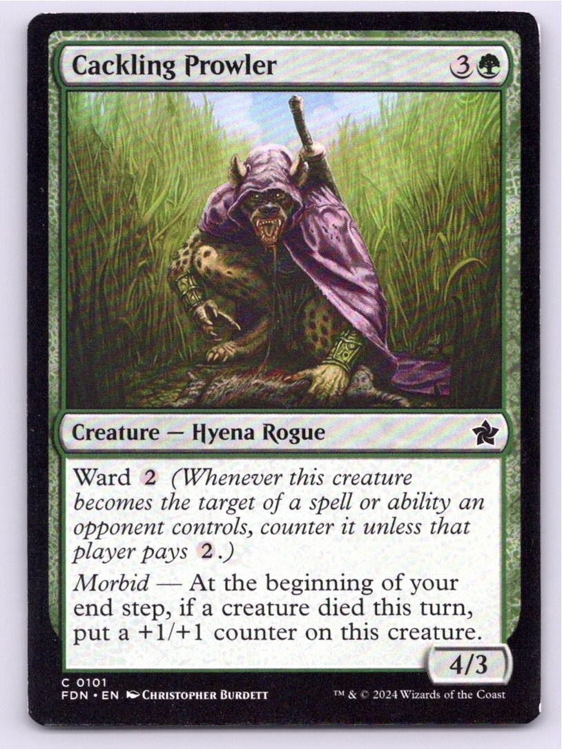 2024 MAGIC: THE GATHERING CACKLING PROWLER FOUNDATIONS 101 C NM A96010 FREE S&H