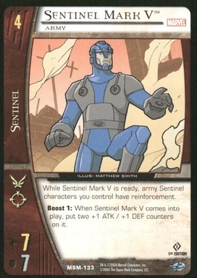 Sentinel Mark V 2004 Marvel vs System Spider-Man TCG Card (NM)