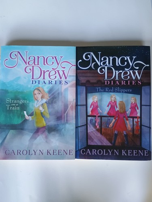 #ad #ad LOT OF 2 BOOK: Nancy Drew Diaries: HB #2 Strangers on a Train #11 Red Slippers $19.99