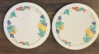 LOT OF 2 CORELLE COORDINATES TRIVETS ABUNDANCE Round Footed Trivet Hot Plate