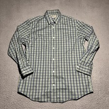 Duluth Trading Shirt Mens Medium Plaid Long Sleeve Button Down Wrinkle Fighter