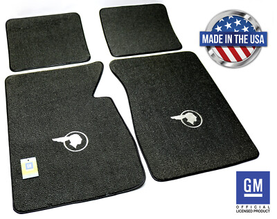 Pontiac Rug ACC 4-PC Charcoal Floor Mat Set For 59-64 Pontiac w/Indian Head Logo ...