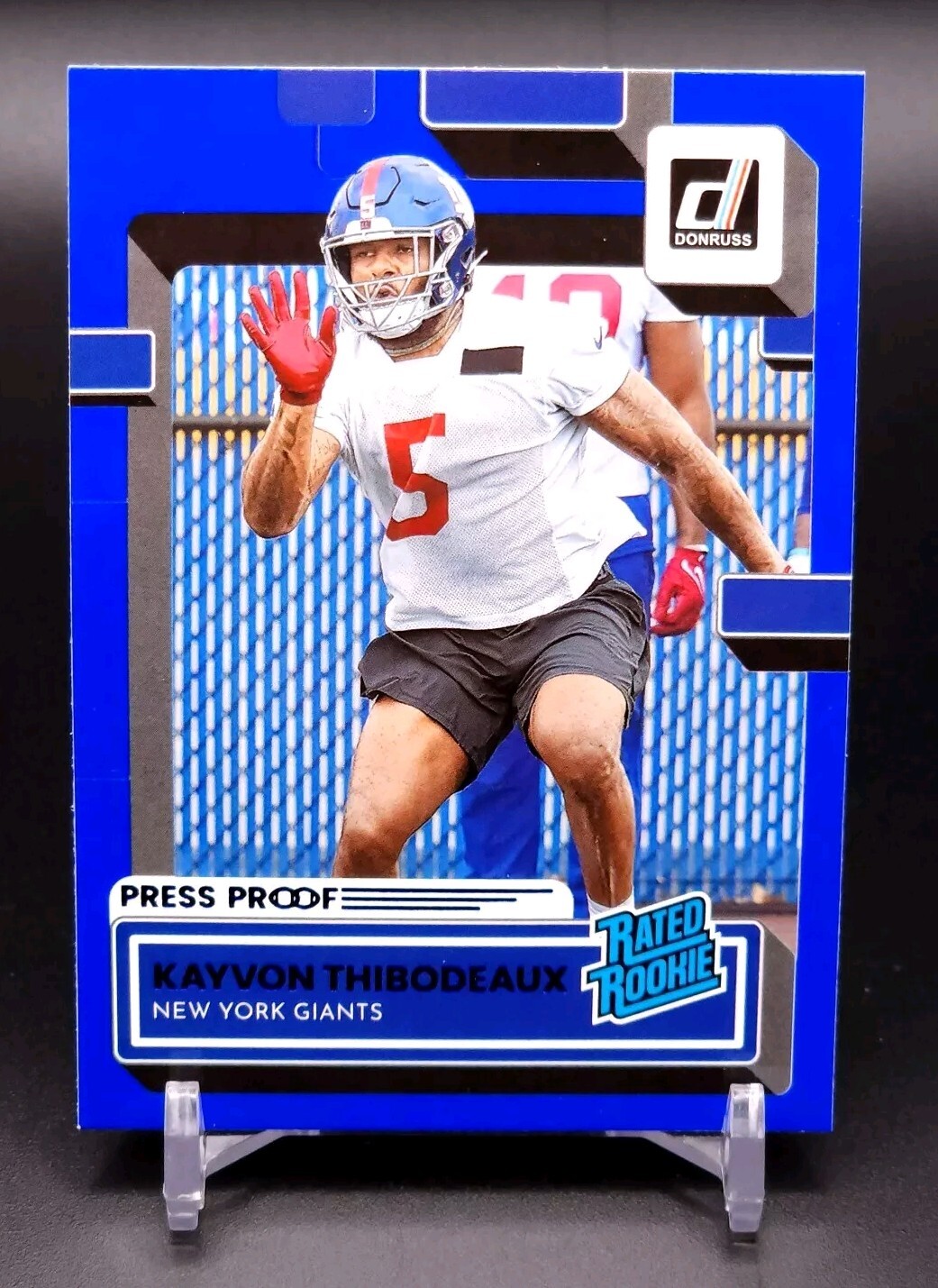 KAYVON THIBODEAUX 2022 Panini Donruss #352 Press Proof Rated Rookie Blue RC