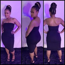 Double Knit Solid Tube Dress