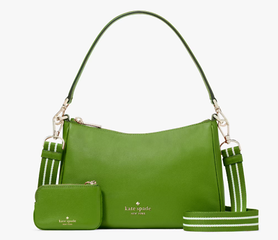 Kate Spade ショルダーバッグ スイカ　グリーン New Kate Spade Rosie Shoulder Bag Pebbled Leather Turtle Green
