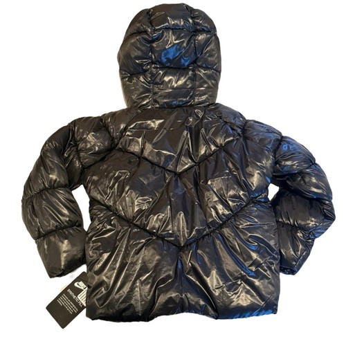 Nike NWT Girls Chevron Black Puffer Coat Jacket Sz XS Sz 4 - Picture 12 of 12