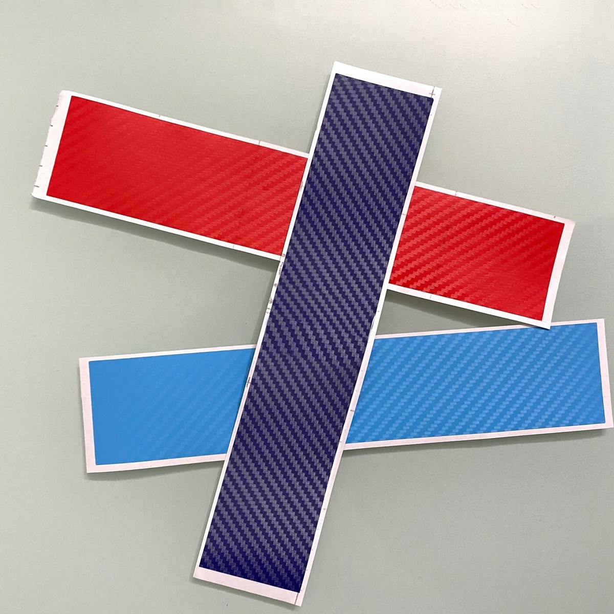 LUC Tri-Color Front Grille Vinyl Stripe Sticker Set For BMW 1, 3, 4, 5 & X Series 4 thumbnail image