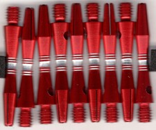 1.25in. 2ba Red/Silver Aluminum Dart Shafts: 1 Set Per Order