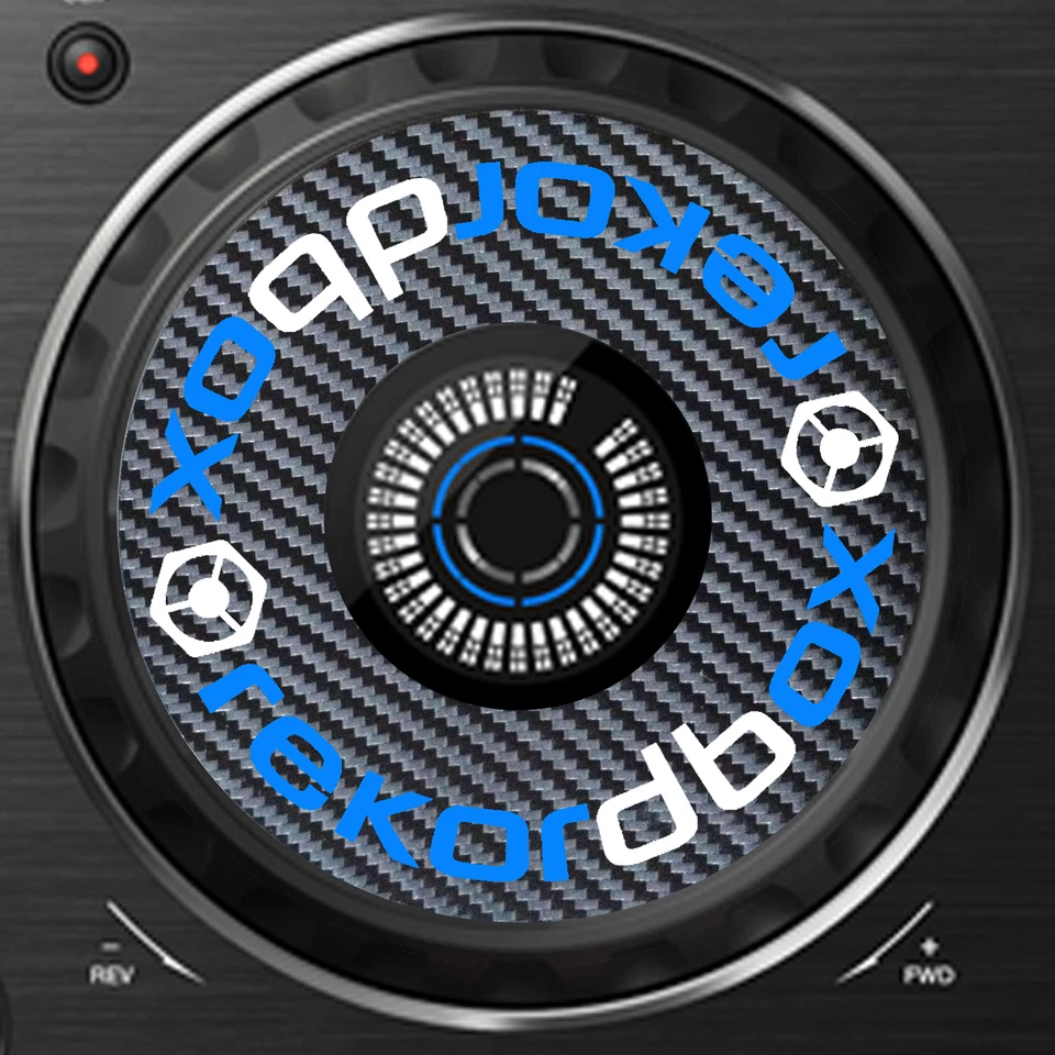 PIONEER REKORDBOX FIBRA DE CARBONO XDJ RX / RX2 JOG / SLIPMAT GRÁFICOS / PEGATINAS