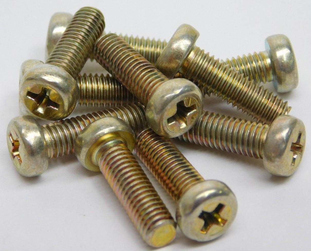 50,100,250! M50.8 x 16mm Cheese Head Phillips Machine Screw Bolt