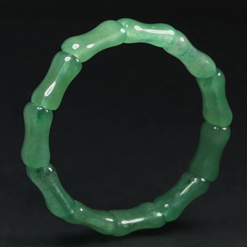 7,5» ручной работы 100% натуральный изумруд зеленый авантюрин нефрит браслет 15050 - Изображение 3 из 4