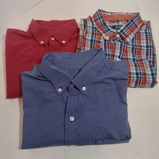 IZOD Size L Lot of 3 Men s Shirts Long Sleeve Button Up Plaid and Checked