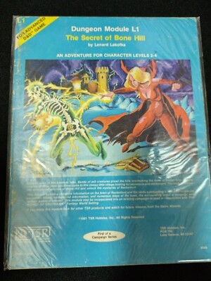 Module D'aventure Donjons & Dragons "The Secret Of Bone Hill" (L1) - Réimpression Comme Neuve - Par Lenard Lakofka